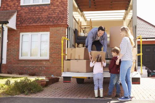 Loading furniture into a truck during a Lambeth move