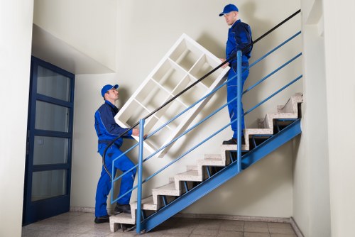 Commercial movers preparing office relocation in Lambeth