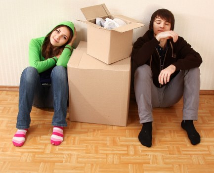 Packed boxes and moving van for a Lambeth relocation