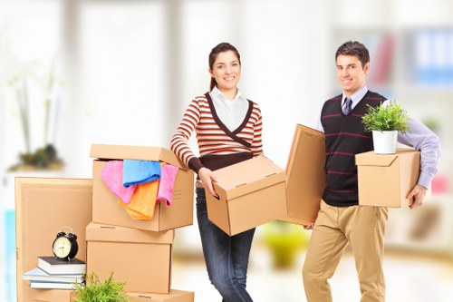 Unpacking boxes into a new Lambeth property after a move