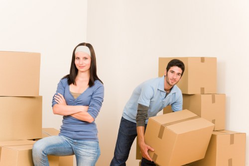 Loading furniture into a van for a local Lambeth relocation