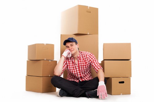 Moving van near residential properties in Lambeth